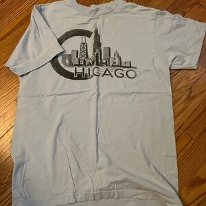EUC Light Blue Chicago Graphic T-Shirt